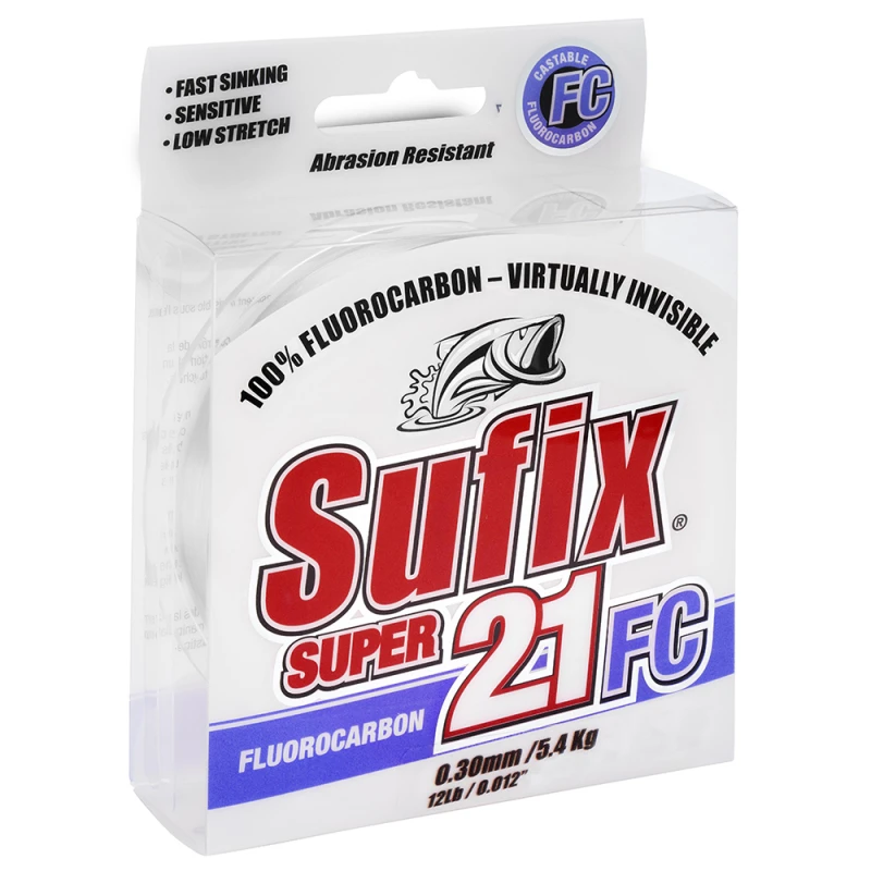 Sufix Super 21 Fluorocarbon 150m Klar 3 Sufix Super 21 Fluorocarbon 150m Klar