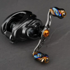 Gomexus Crank Handle W/Titanium Galaxy Knob -Laden Für Angelserien BS100T22GDX2r 4