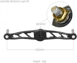 Gomexus Crank Handle Silver/Aurora Knob 12 Gomexus Crank Handle Silver/Aurora Knob -Laden Für Angelserien BS120TN27TCJ1r 5