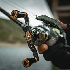 Gomexus 95mm Carbon Swept Handle With 20mm Aluminium Knob -Laden Für Angelserien DCS95A20BKGDr 3