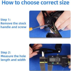 Gomexus 98mm Carbon Swept Handle With 30mm Carbon Knob -Laden Für Angelserien DCS98FA30BKBKr 5