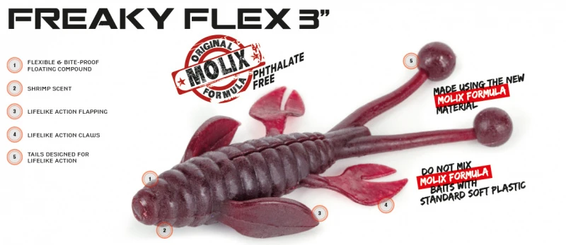 Molix Freaky Flex 7,6cm (6pcs) 4 Molix Freaky Flex 7,6cm (6pcs) – Bild 2
